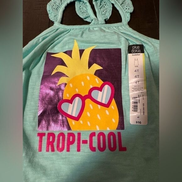 Okie Dokie Girls Tank Top - NWT - Size 4T - Picture 2 of 3
